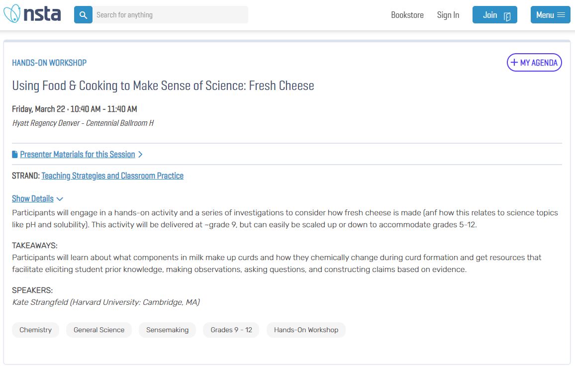 Using Food & Cooking to Make Sense of Science: Fresh Cheese
