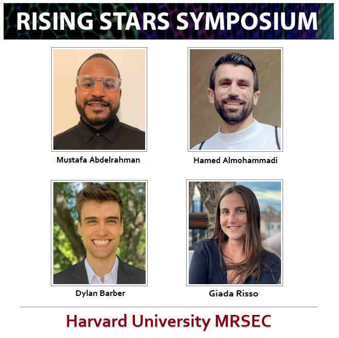 Four Harvard MRSEC postdocs selected for 2024 Rising Star Symposium