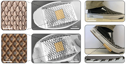 Bioinspired kirigami metasurfaces as assistive shoe grips