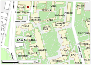 Map location of Pierce Hall, 9 Oxford Street