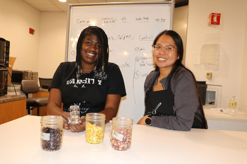 Southern University and A&M College student Christina Perry and NTU student Breanna Thompson