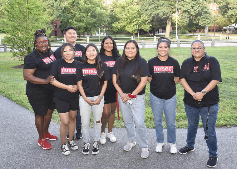 Eight NTU students with Harvard MRSEC jerseys